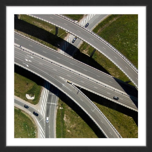 Marmont Hill "Highways" By Karolis Janulis Framed Painting Art Print, 18.0" x 1.5"