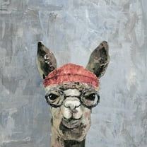 Marmont Hill Hipster Llama II Canvas Wall Art