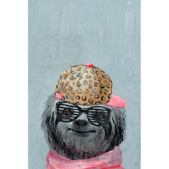 Marmont Hill Hipster Sloth II Canvas Wall Art