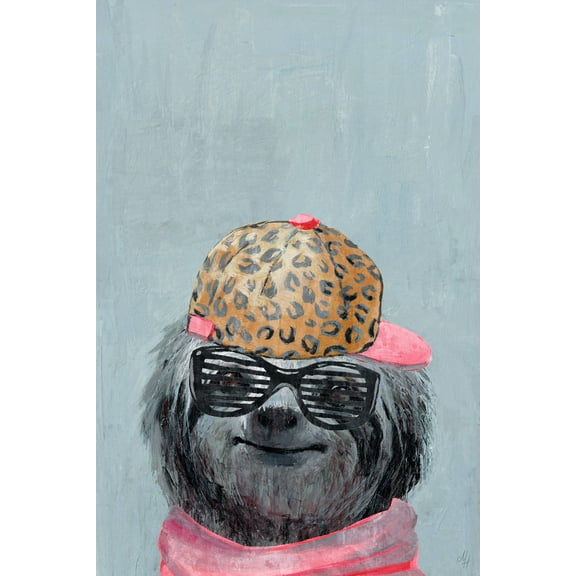 Marmont Hill Hipster Sloth II Canvas Wall Art
