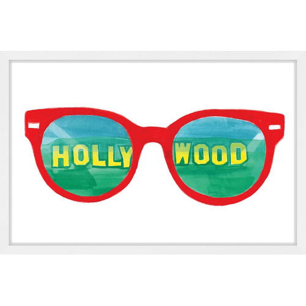 Marmont Hill "Hollywood Glasses" by Molly Rosner Framed Painting Print
