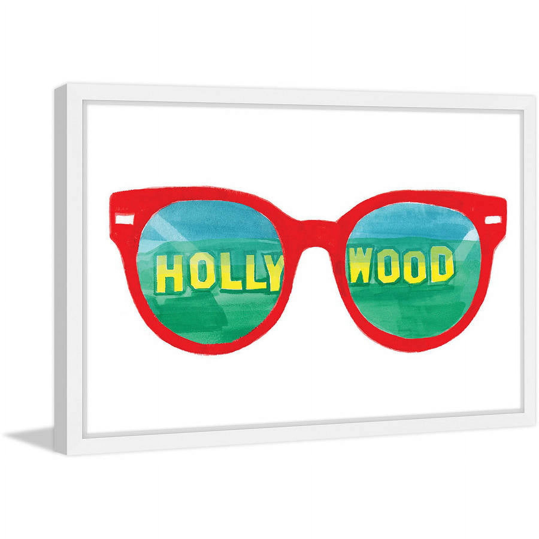 Marmont Hill "Hollywood Glasses" by Molly Rosner Framed Painting Print