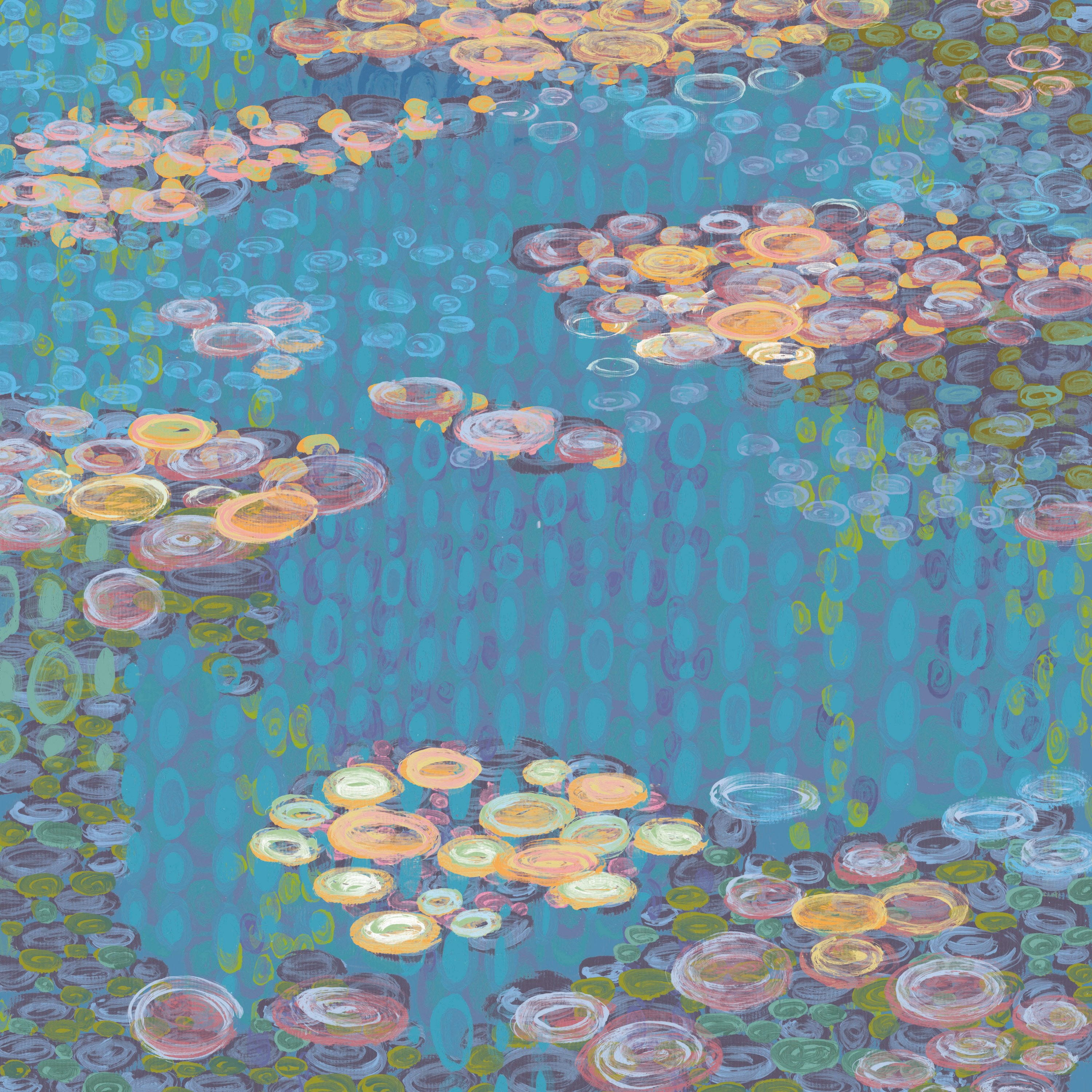 Marmont Hill "Homage to Water Lilies I" Painting Print on Canvas