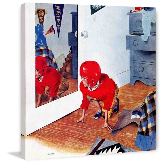 Marmont Hill Home Football by George Hughes Painting Print on Canvas