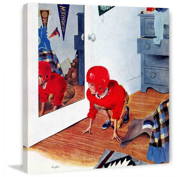 Marmont Hill Home Football by George Hughes Painting Print on Canvas