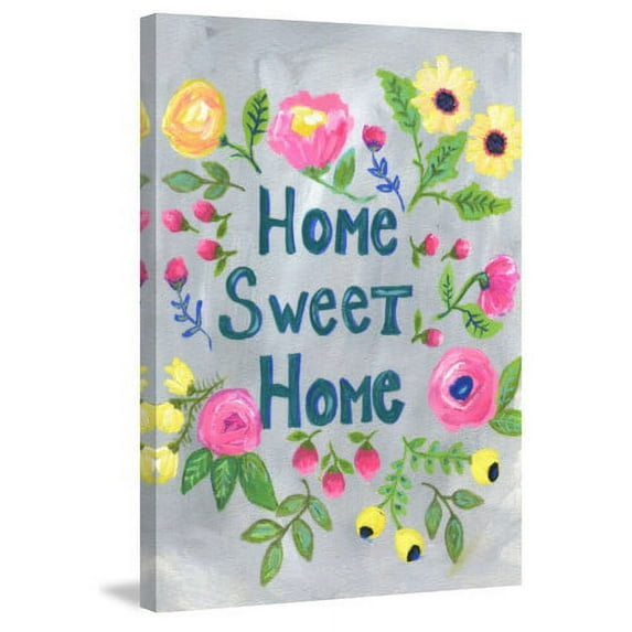 Marmont Hill "Home Sweet Home" by Jill Lambert Painting Print on Wrapped Canvas