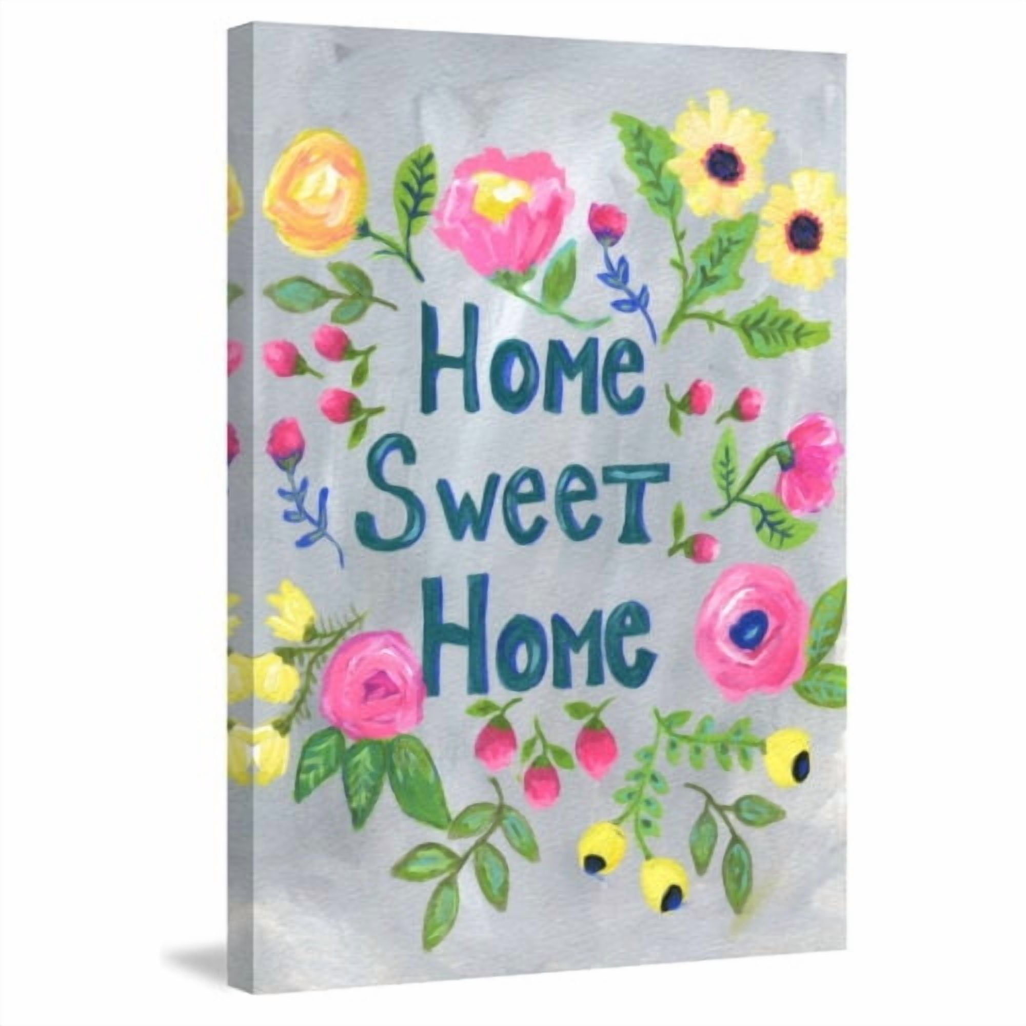 Marmont Hill "Home Sweet Home" by Jill Lambert Painting Print on Wrapped Canvas