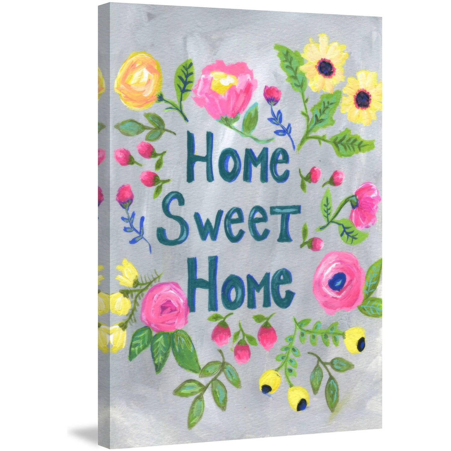 Marmont Hill "Home Sweet Home" by Jill Lambert Painting Print on Wrapped Canvas