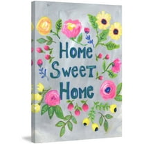 Marmont Hill "Home Sweet Home" by Jill Lambert Painting Print on Wrapped Canvas