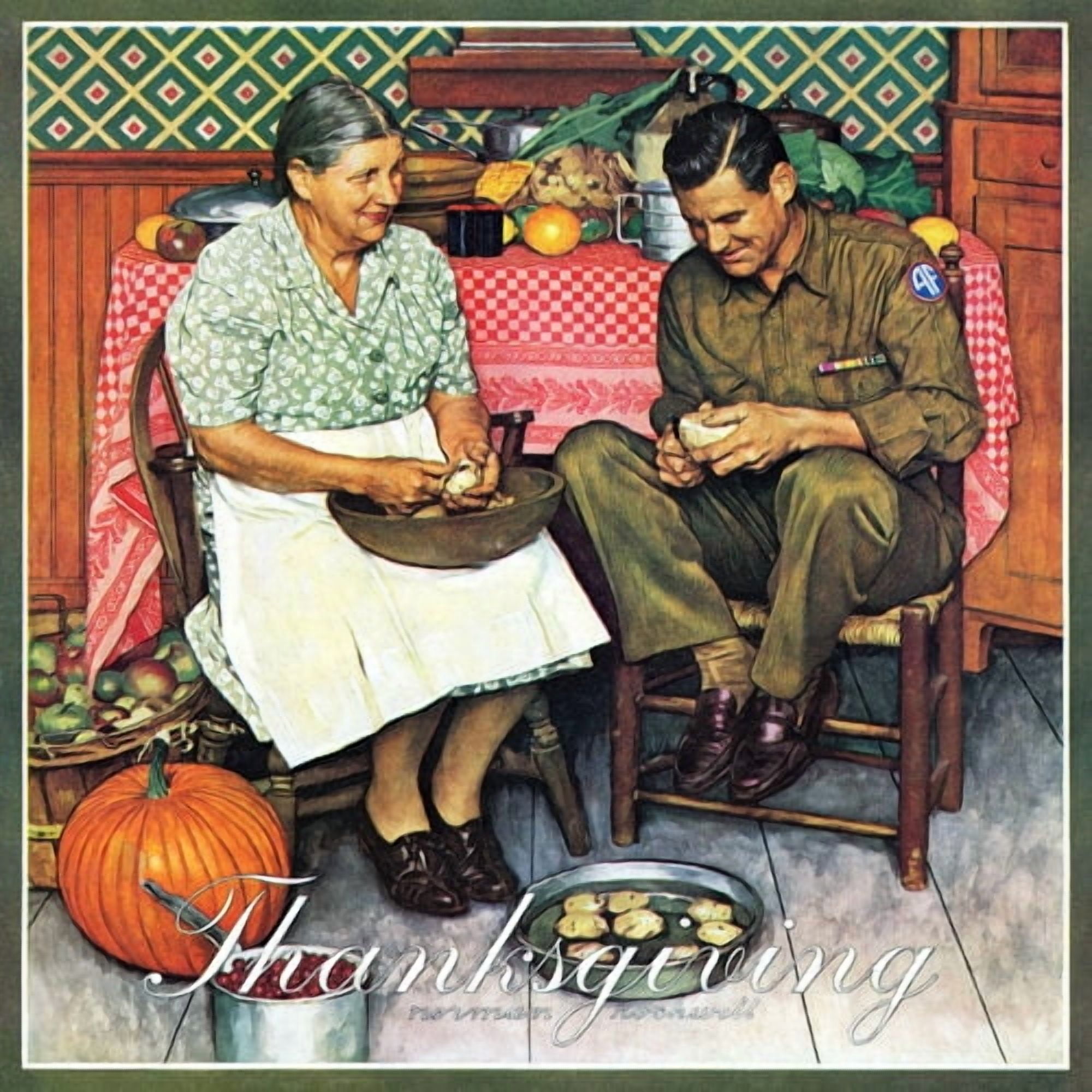 Marmont Hill "Home for Thanksgiving" by Norman Rockwell Painting Print on Canvas
