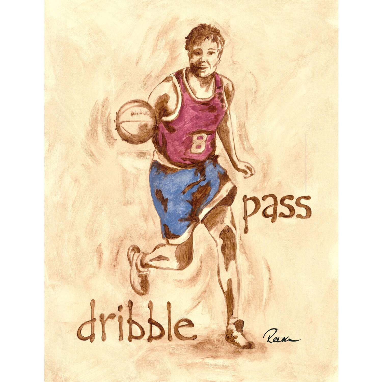 Marmont Hill "Hoopster" by Reesa Qualia Painting Print on Wrapped Canvas