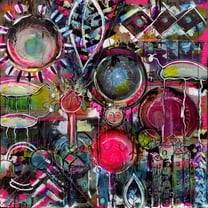 Marmont Hill "House of Fun" by Sloane Kady Painting Print on Wrapped Canvas