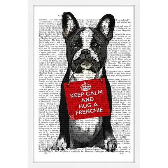 Marmont Hill "Hug a Frenchie" Framed Painting Print