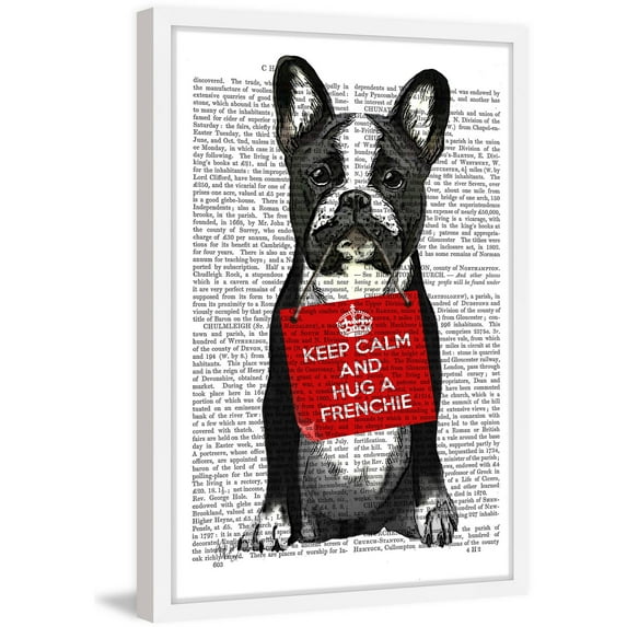 Marmont Hill "Hug a Frenchie" Framed Painting Print