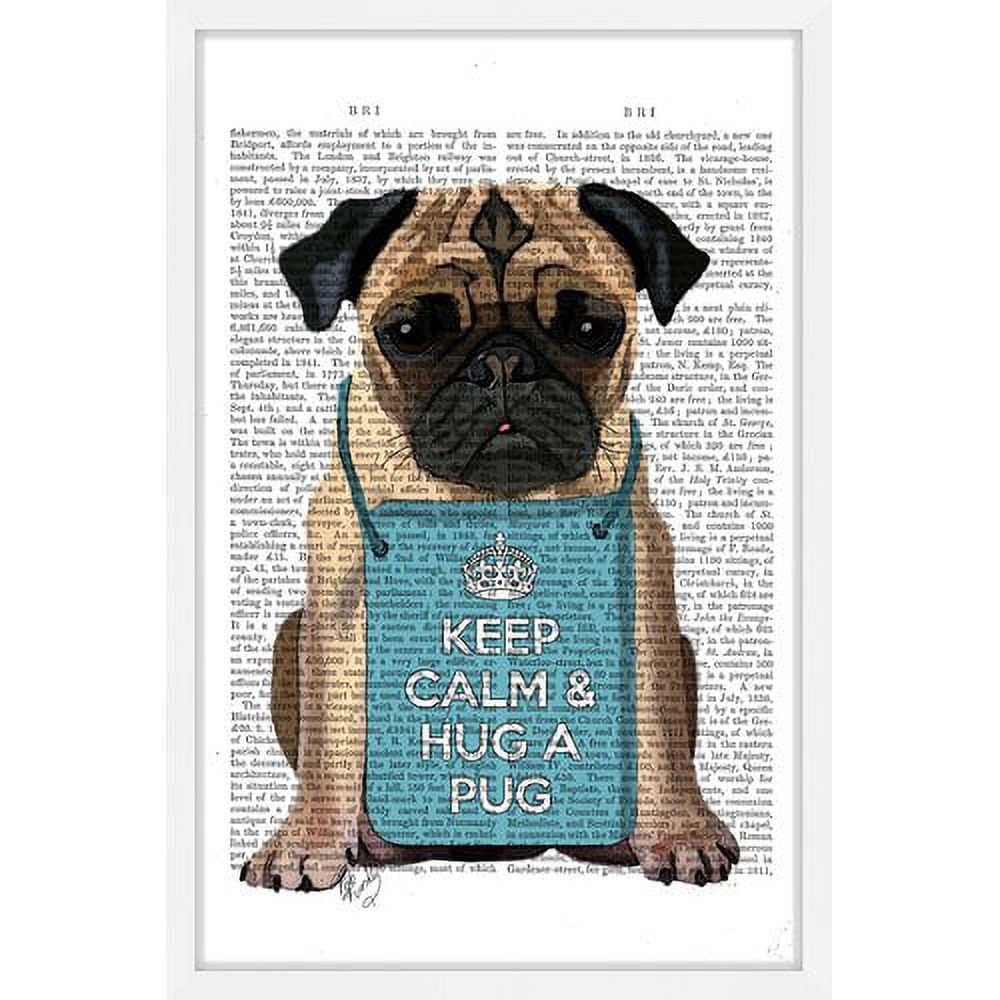 Marmont Hill "Hug a Pug" Framed Painting Print