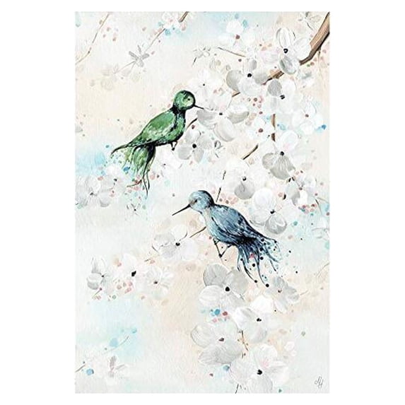 Marmont Hill Hummingbird Pair Painting Print on Wrapped Canvas