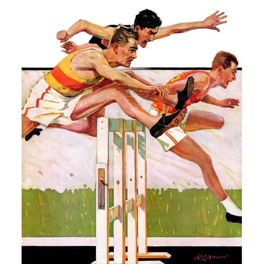Marmont Hill Hurdlers by Maurice Bower Painting Print on Canvas