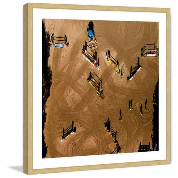 Marmont Hill "Hurdles" by Karolis Janulis Framed Painting Print