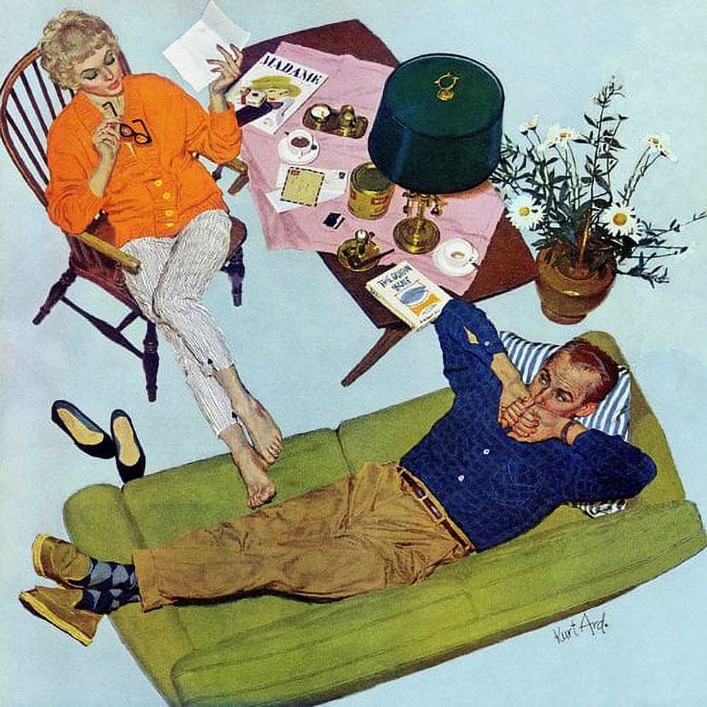 Marmont Hill "Husbands Better Tell" by Kurt Ard Painting Print on Canvas