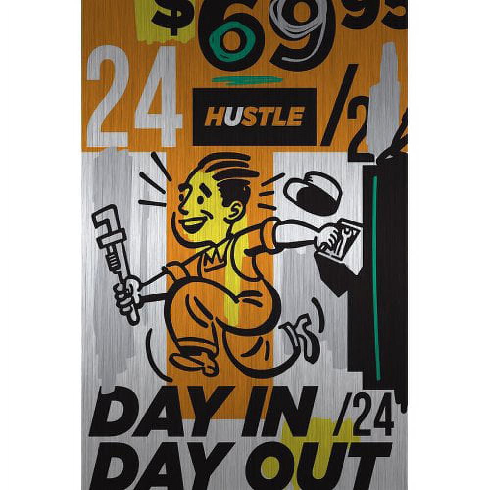 Marmont Hill "Hustle II" by Josh Ruggs Painting Print on Brushed Aluminum