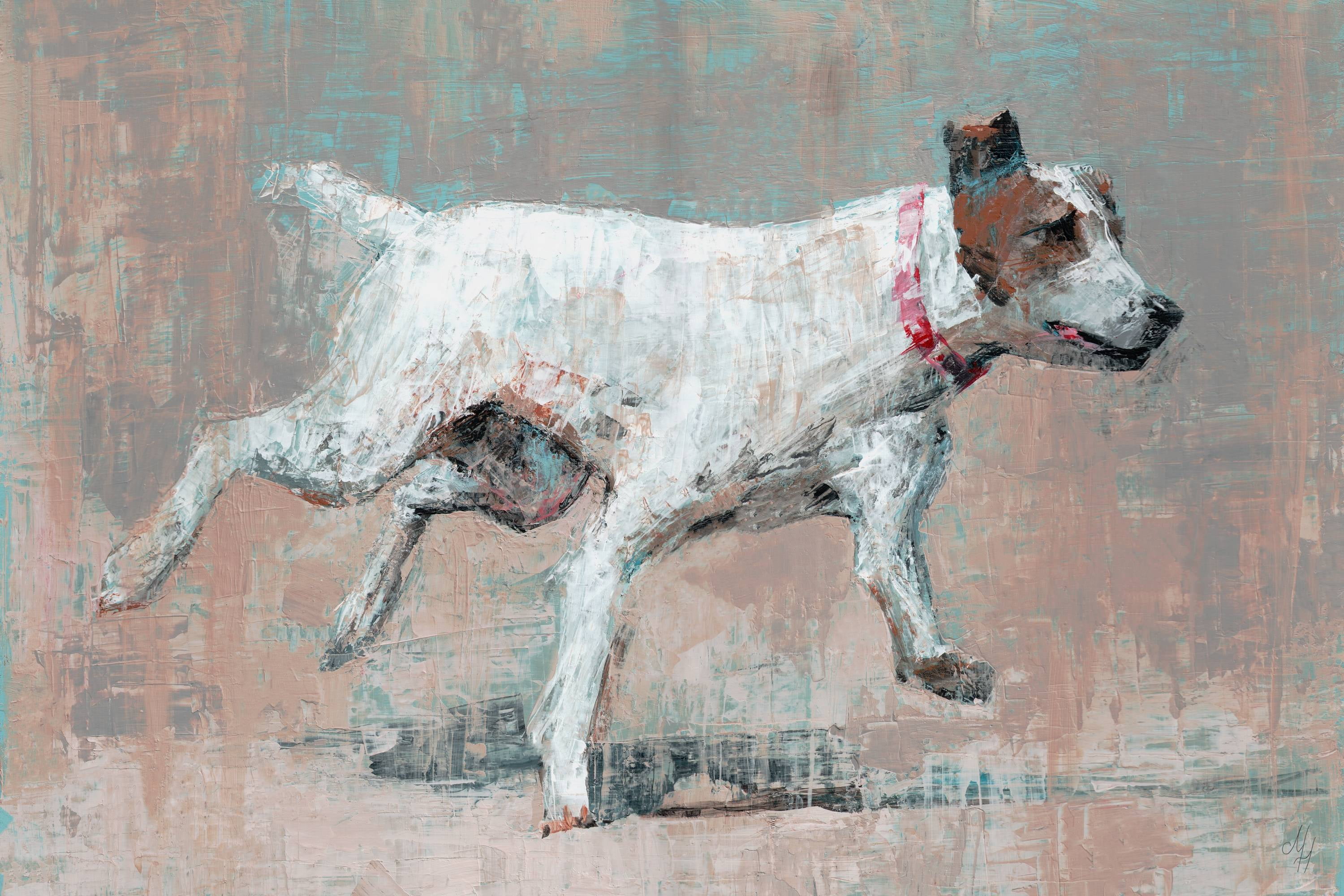 Marmont Hill Hyperactive Doggy Canvas Wall Art