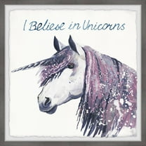 Marmont Hill I Believe Unicorns Ii Framed Wall Art, 12.00" x 1.50"