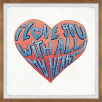 Marmont Hill I Love You with All My Heart II Framed Wall Art