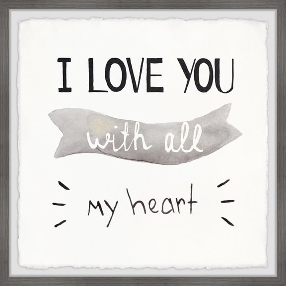 Marmont Hill I Love You with All My Heart III Framed Wall Art