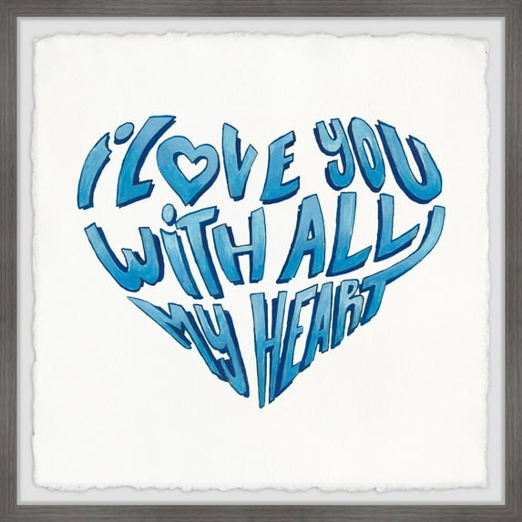 Marmont Hill I Love You with All My Heart IV Framed Wall Art
