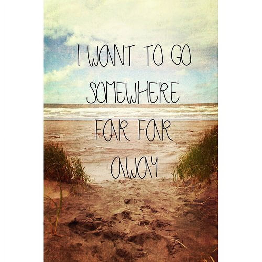 Marmont Hill "I Want to Go Somewhere Far Away" Sylvia Cook Painting Print on Canvas
