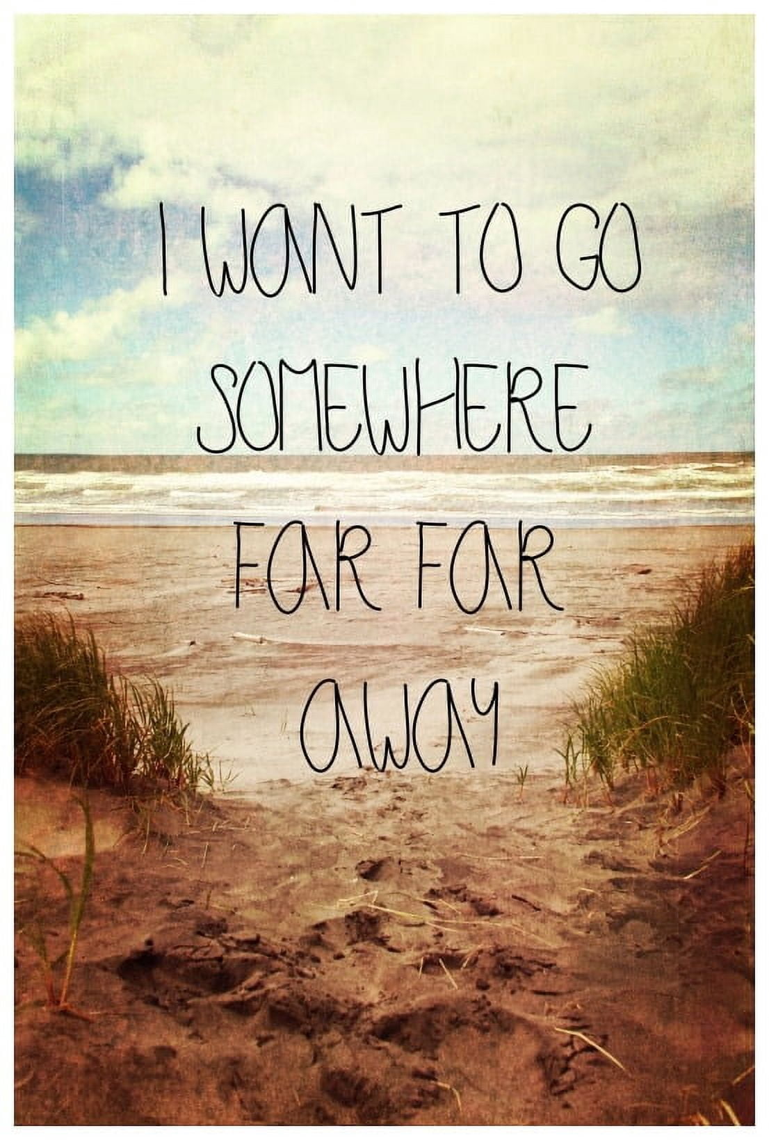 Marmont Hill "I Want to Go Somewhere Far Away" Sylvia Cook Painting Print on Canvas