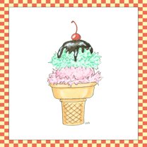 Marmont Hill Ice Cream Parlor I Canvas Wall Art