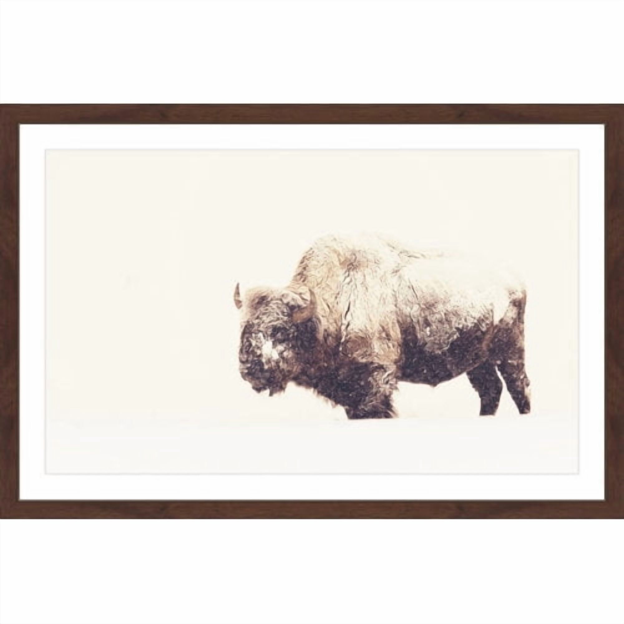 Marmont Hill "Icy Fur 2" Framed Painting Print