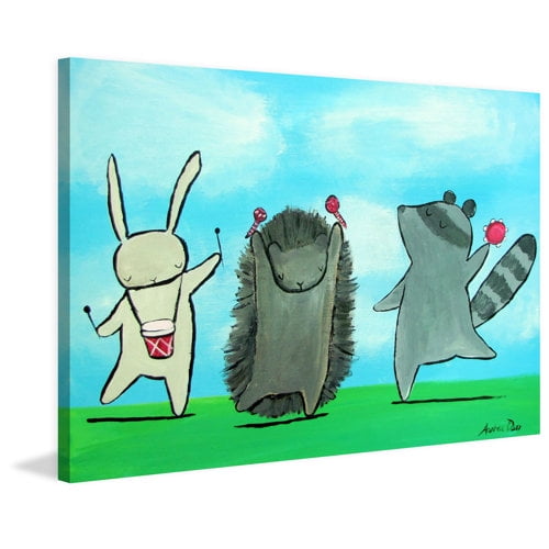 Marmont Hill "If You're Happy" by Andrea Doss Painting Print on Wrapped Canvas