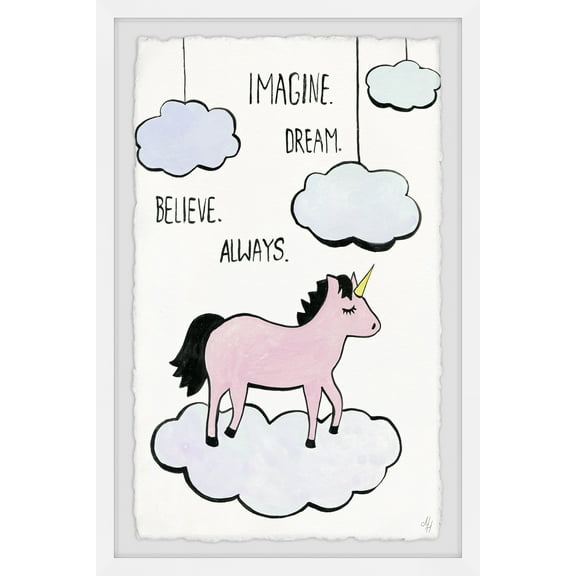 Marmont Hill Imagine Dream Believe Always Framed Wall Art