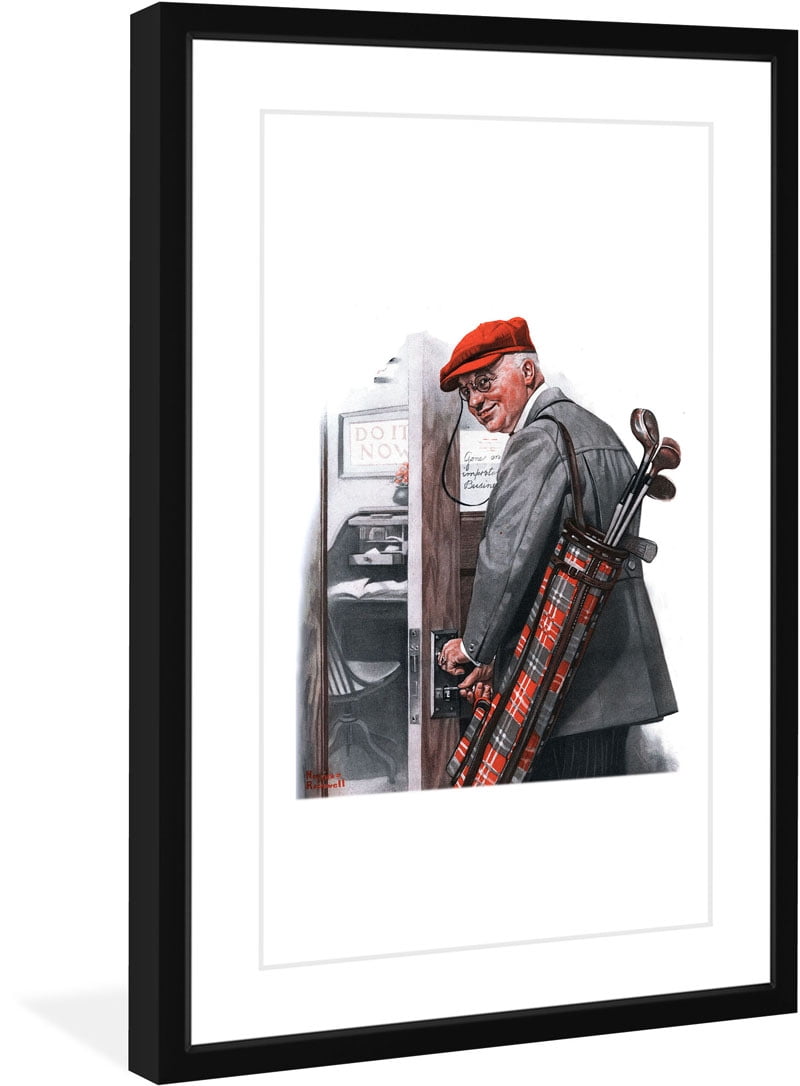 Marmont Hill Inc Norman Rockwell 'Important Business' Marmont Hill Framed Art Print - Multi-color