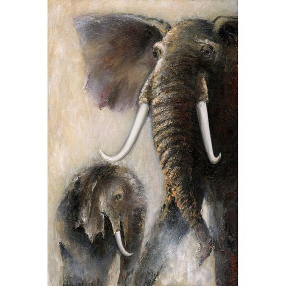 Marmont Hill "In Her Protection" by Bergerac Painting Print on Wrapped Canvas
