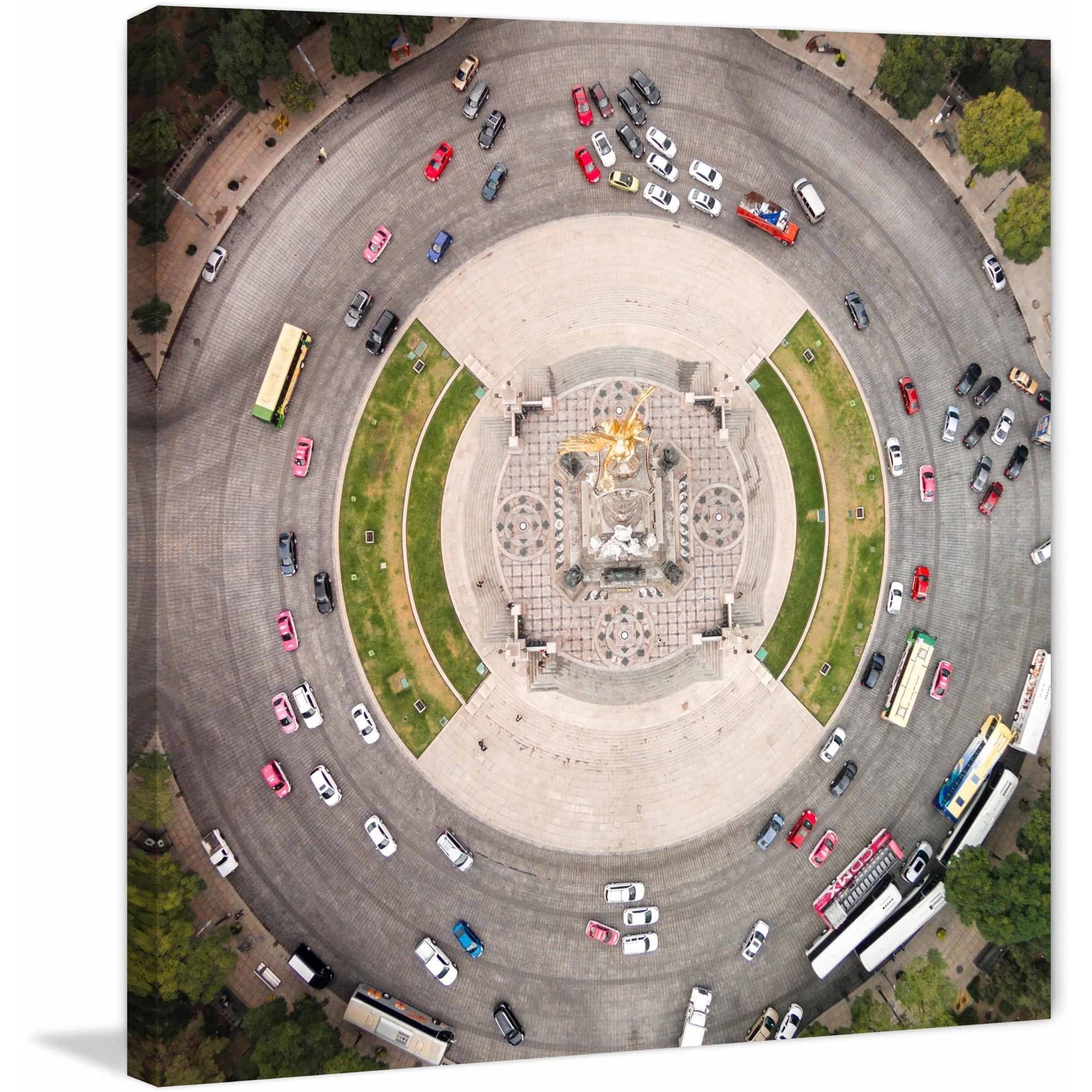 Marmont Hill "In and out Circle" by Karolis Janulis Painting Print on Wrapped Canvas