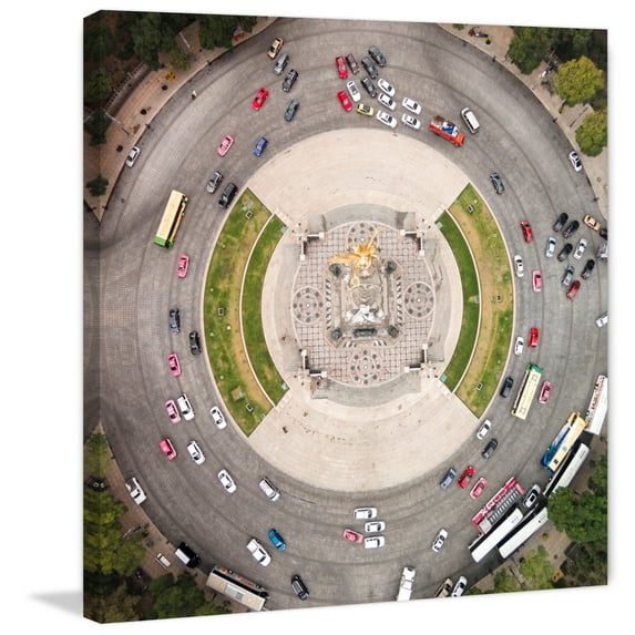 Marmont Hill "In and out Circle" by Karolis Janulis Painting Print on Wrapped Canvas