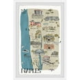 thumbnail image 1 of Marmont Hill Inc. 'Illustrated Map of Naples, Florida' Framed Painting Print 20 x 30, 1 of 5