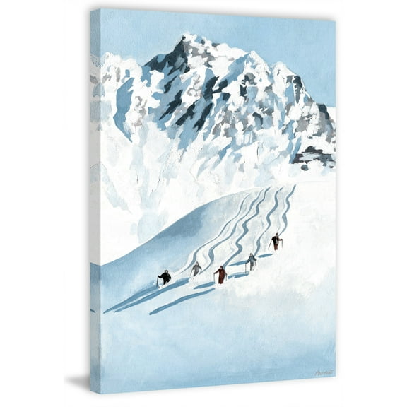 Marmont Hill Inc. 'Racing the Slopes' Painting Print on Wrapped Canvas 30 x 45