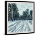 thumbnail image 1 of Marmont Hill Inc. 'Snowy Road' Framed Painting Print 18 x 18, 1 of 5