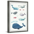thumbnail image 1 of Marmont Hill Inc. 'Whale Family' Framed Painting Print 24 x 36, 1 of 5