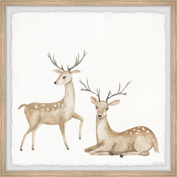Marmont Hill Inc. 'You're So Deer to Me' Framed Painting Print 18 x 18