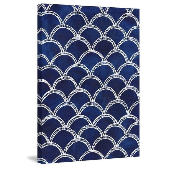 Marmont Hill "Indigo Pattern II" Painting Print on Wrapped Canvas