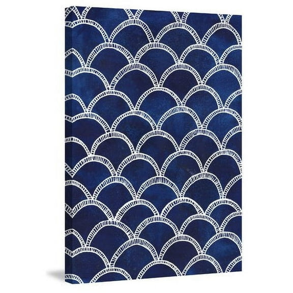 Marmont Hill "Indigo Pattern II" Painting Print on Wrapped Canvas
