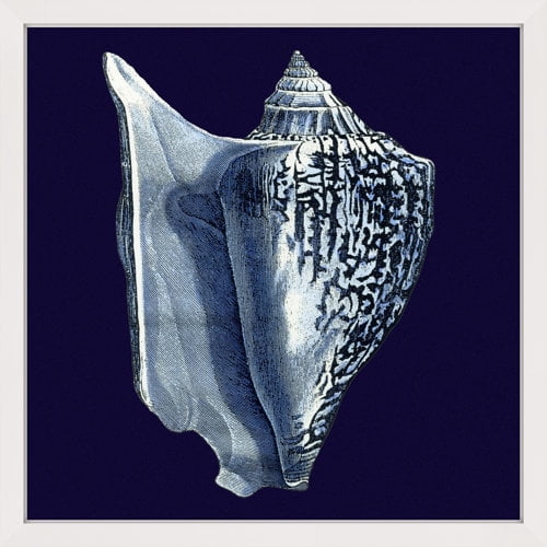 Marmont Hill "Indigo Shell I" Framed Painting Print