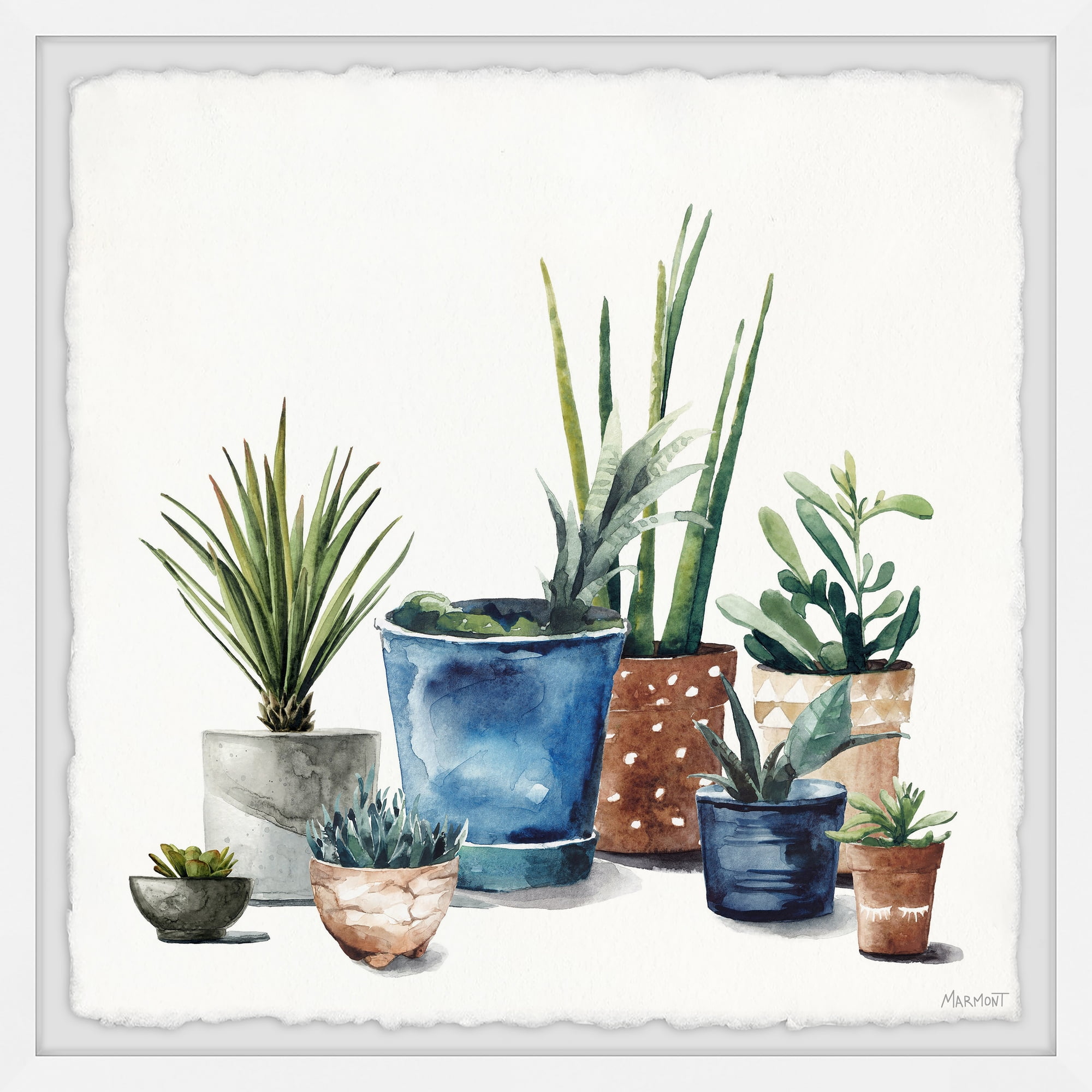 Marmont Hill Indoor Succulents Framed Wall Art, 32" x 32"