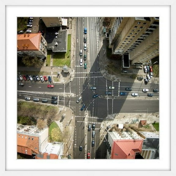 Marmont Hill "Intersection" By Karolis Janulis Framed Painting Art Print, 12.0" x 1.5"