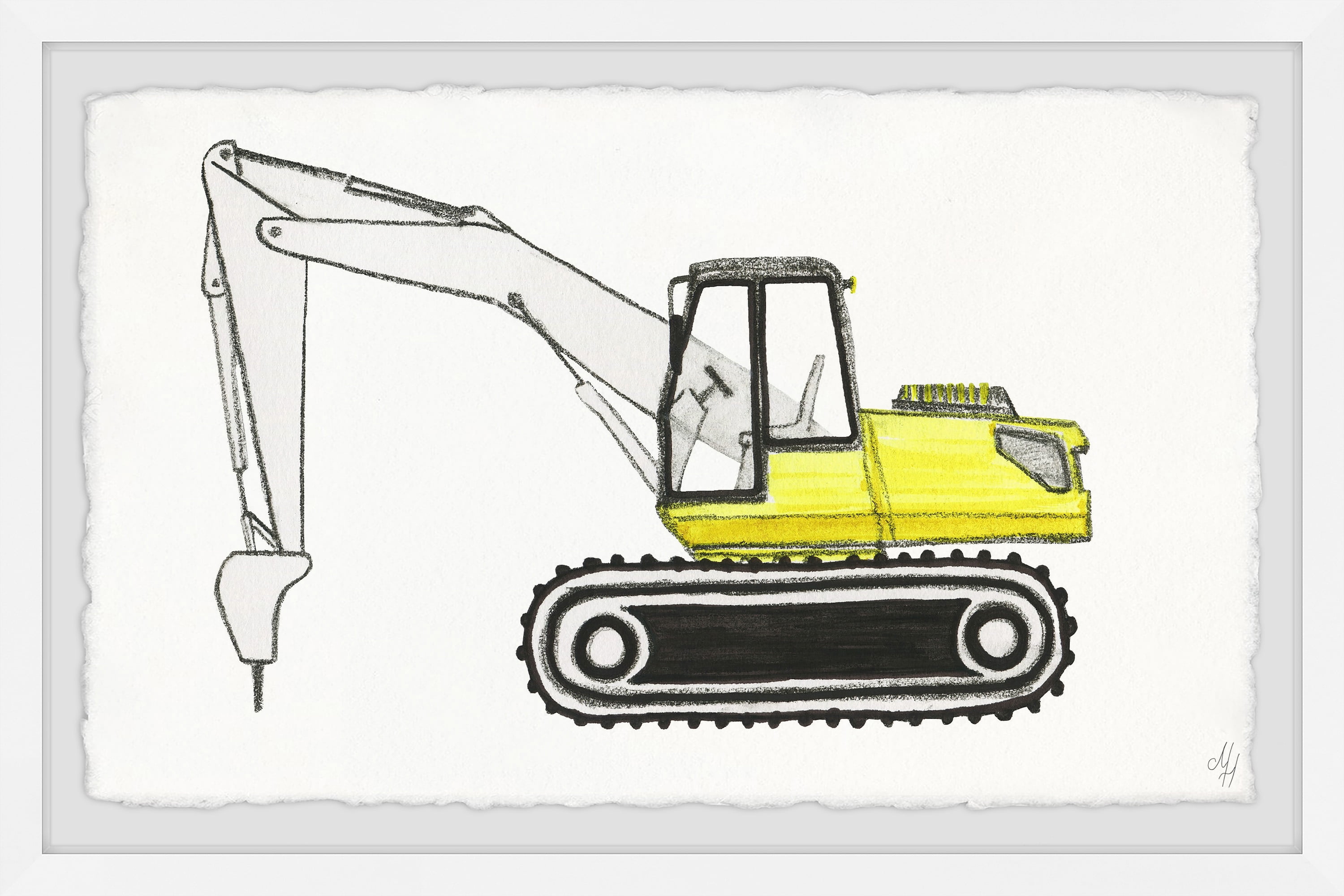 Marmont Hill Jackhammer Truck Framed Wall Art
